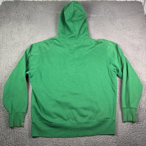 Vintage Polo Jeans Ralph Lauren Full Zip Hoodie Mens L Faded Green Boxy Y2K - Picture 6 of 10